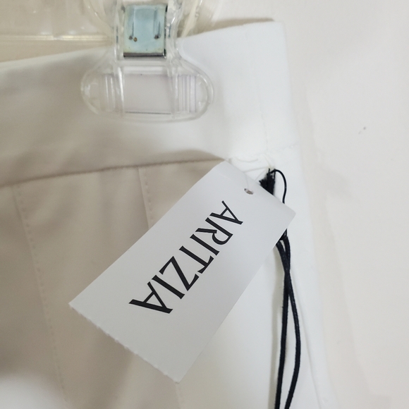 Aritzia Sunday Best Olive Style Pleated Mini Skirt White NWT Size 2 Tennis Prep - Picture 9 of 13